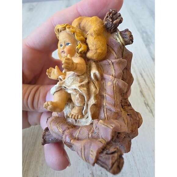 Vintage baby Jesus nativity crib resin Xmas statue decor - Picture 4 of 7